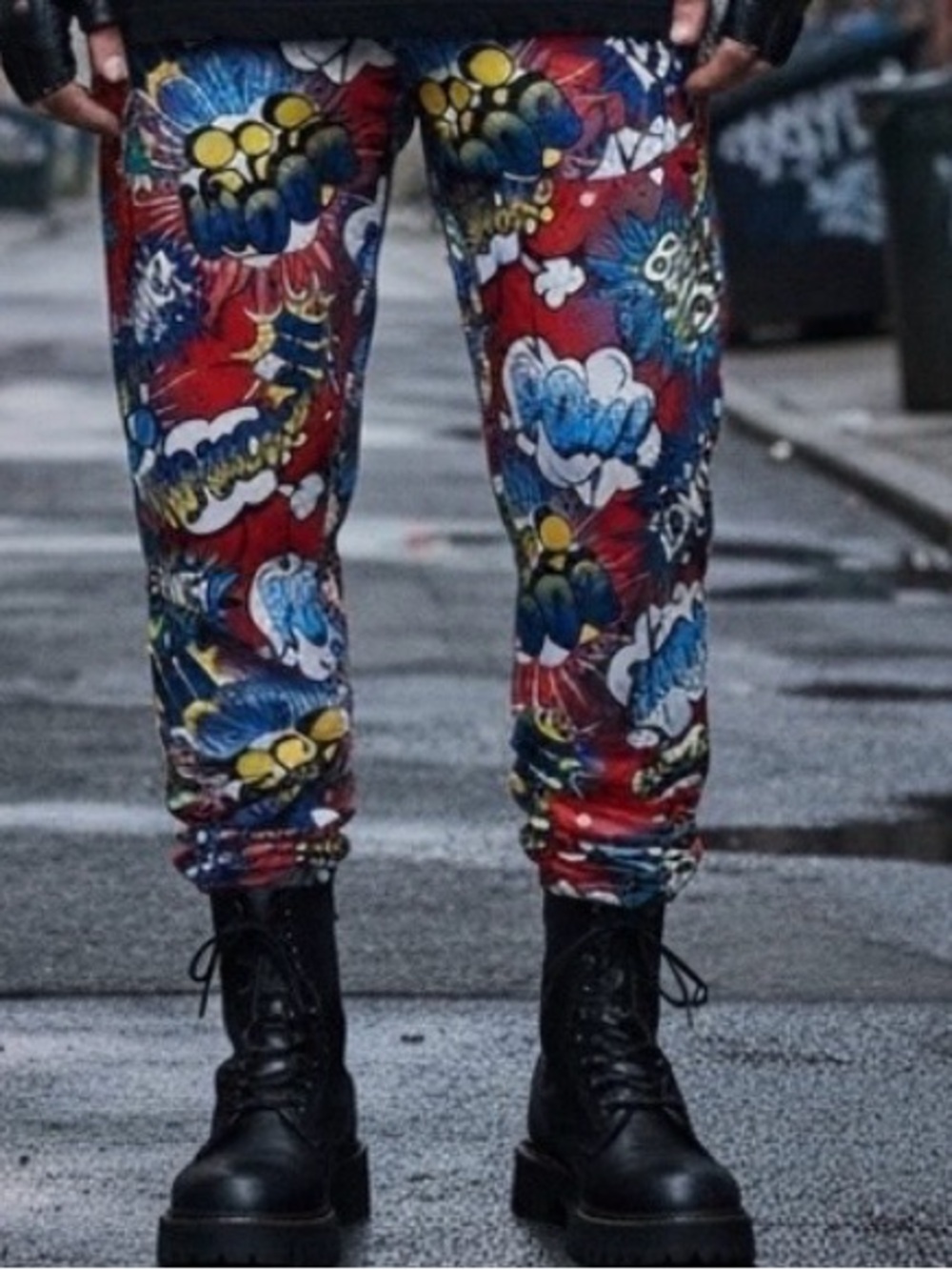 Drill Clothing Co. "Oh Snap!" Comic Book Pop-Art Jogger Pants XL